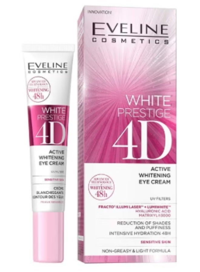 Eveline White Prestige 4D Whitening Eye Cream 20Ml - Image 1
